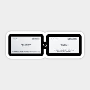 PATRICK BATEMAN VS PAUL ALLEN BUSINESS CARD Sticker